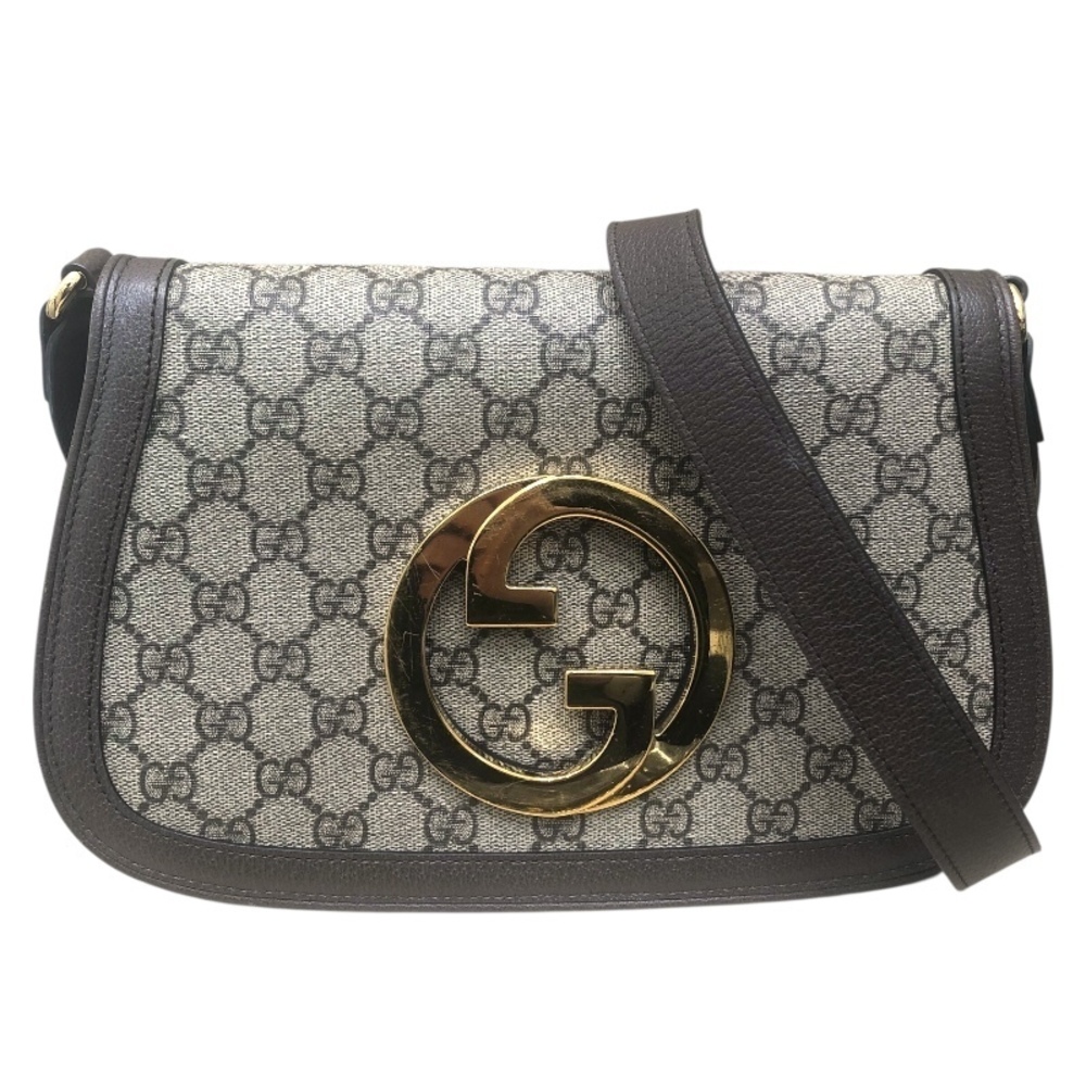 Gucci Blondie Shoulder Bag Brown Canvas GG Supreme
